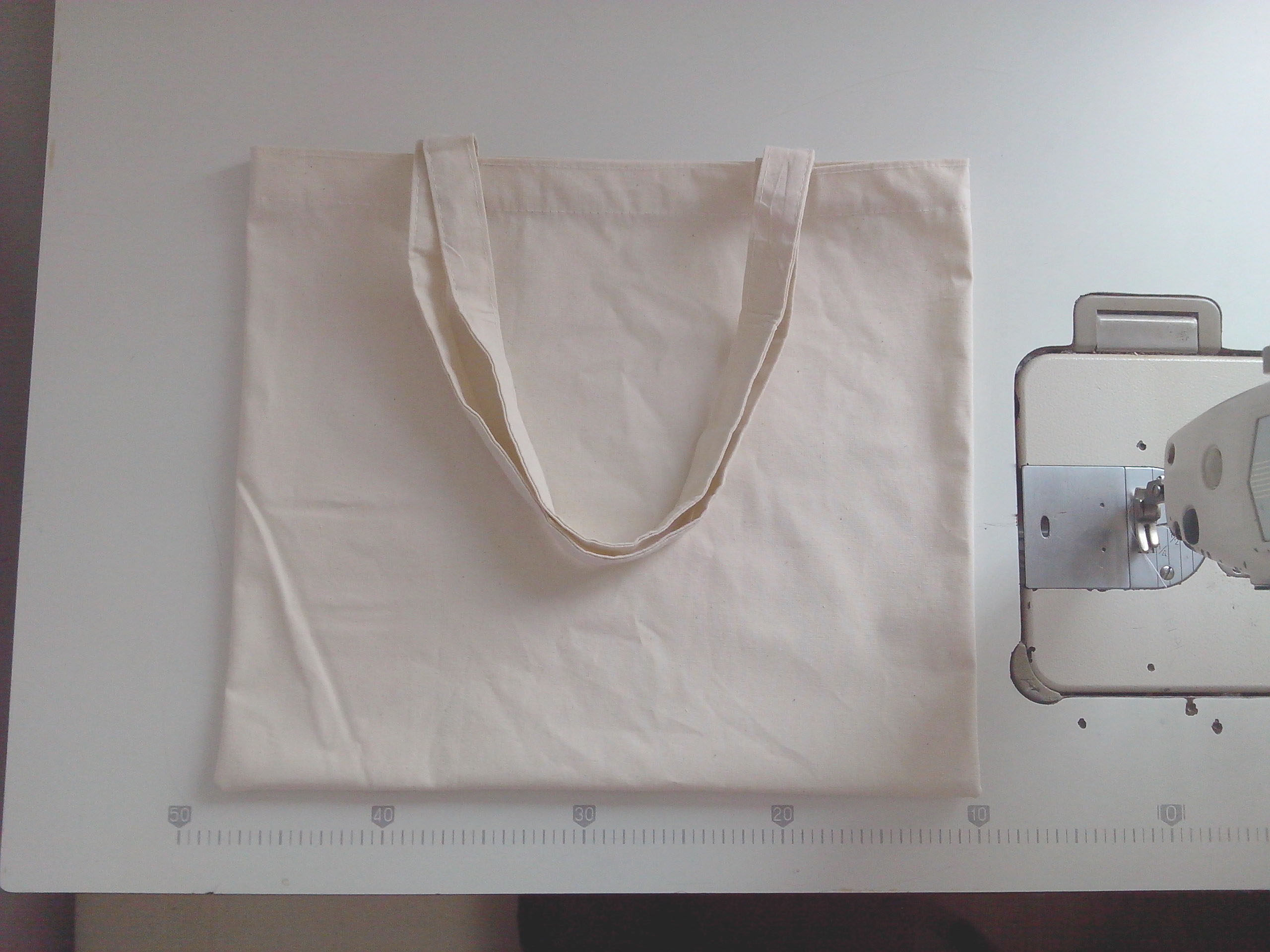 本色纯棉便携折叠时尚横款帆布包