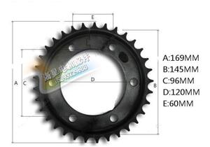 电动动三轮车摩托三轮车分体牙盘链盘 530双33齿39齿41齿43齿48齿