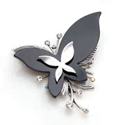 Package mail smiling Korean Crystal rhinestones Butterfly pin women fancy brooch pin clasp Korea jewelry