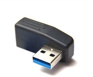 AM对接头 USB3.0公对母头黑色 侧弯头90度 3.0 USB 蓝色 高速