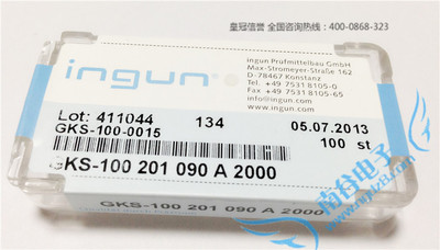 GKS100201090A2000 ingun英钢针100mil 0.9mm圆尖 测试探针