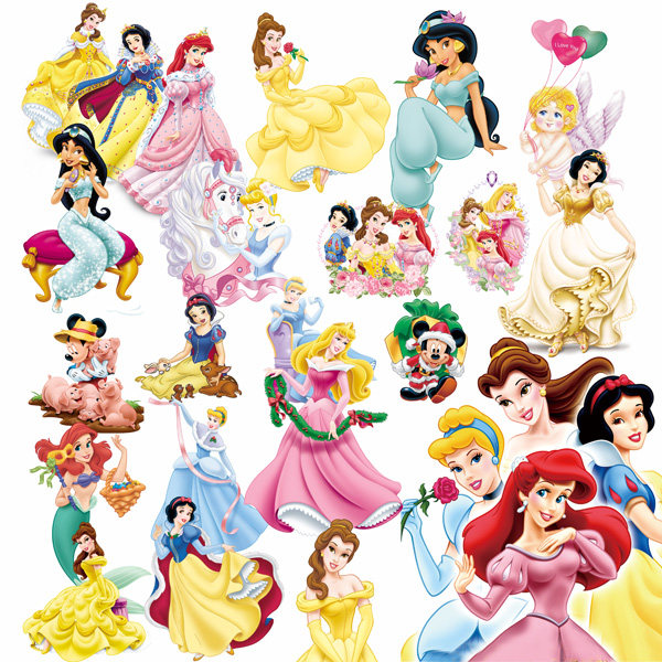 迪士尼公主米老鼠ps源文件矢量人物素材卡通矢量图动漫画角色010