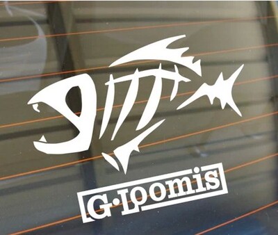 钓鱼 垂钓贴纸 gloomis 吉诺密斯车贴 车贴 汽车装饰贴 反光贴纸