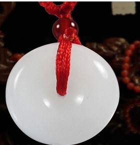 新疆平安扣吊坠情侣昆仑白玉