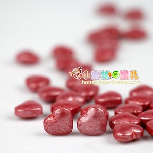 酒红心形糖创意婚礼婚庆回礼喜糖果桌蛋糕装饰糖果烘焙瓶装