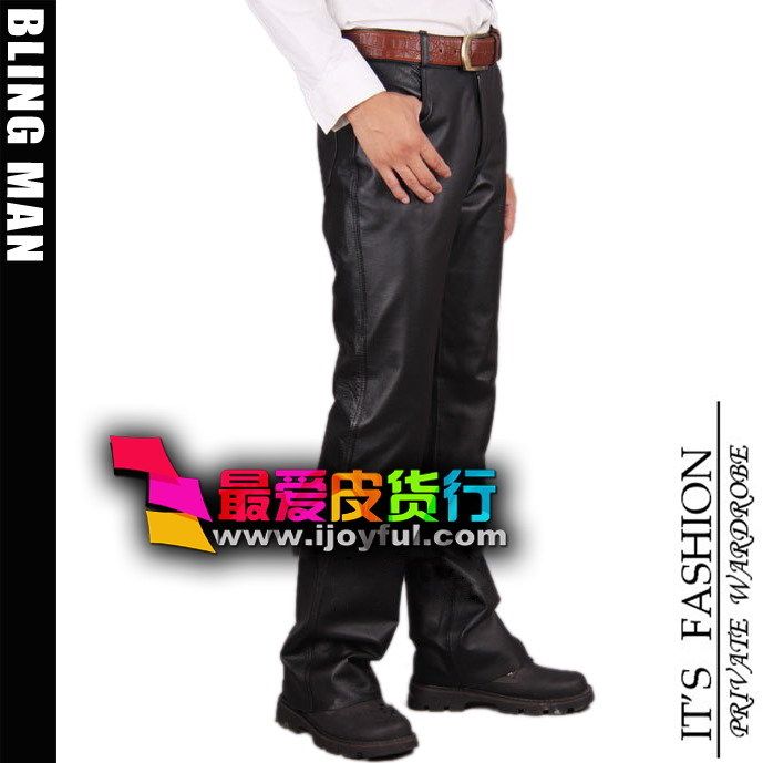 Pantalon cuir homme droit - Ref 1494554 Image 1