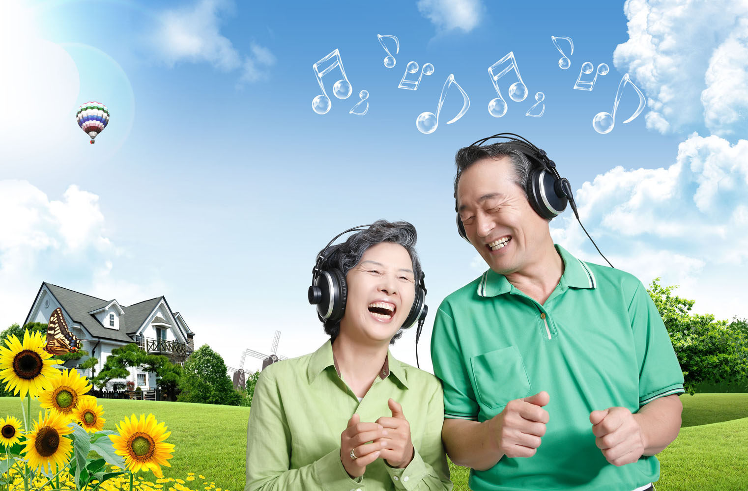 700海报印制海报展板写真喷绘贴纸素材293社区展板老人幸福生活