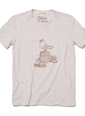 nothing.cn男款短袖T恤/白色黑色奶油色青瓷绿/jiawen系列0313b