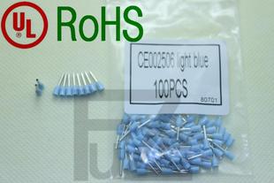 0.25平方浅蓝色 针形端子 管型端子CE002506插针 接线端子