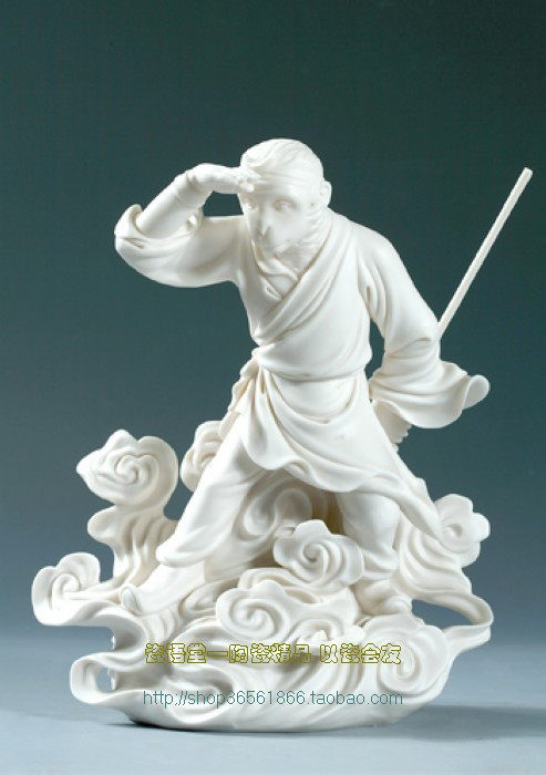 瓷语堂/德化陶瓷雕刻瓷雕瓷器艺术品孙悟空飞天艺瓷西游记美猴王