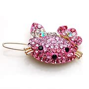 Package mail smiling new rhinestone cat bangs clip Barrette clip Korea hair accessories clips Korean headdress