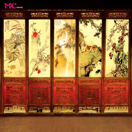 mycolor8 婚纱 影楼摄影背景 古典 屏风背景 素材图片14-080