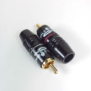 莲花公头 全铜铜镀金 黑镍蛇王RCA 插头 音频功放 发烧莲花头AV头