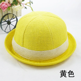 帽女韩版夏小丸子圆卷边礼帽盆帽