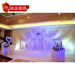 婚庆背景 m道具 场景布置 结婚 新款舞台背景纱幔 婚礼创意用品4*