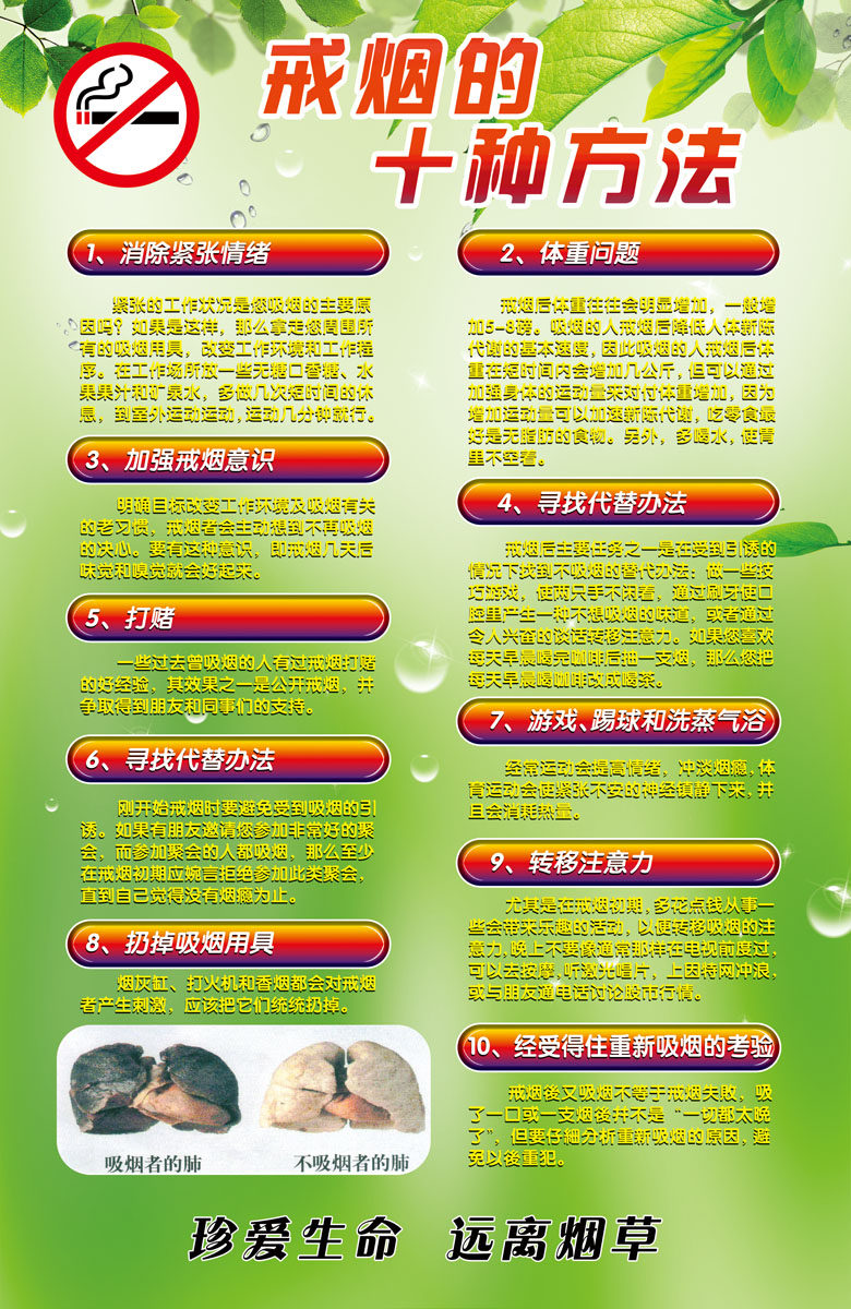 海报印制329方法海报展板素材262戒烟的十种方法psd