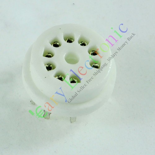 陶瓷小9脚电子管座，适用于12AX7，12AT7，12AU7，ECC83，ECC82，E88CC，6922，6p1，6p14，6n1，6n11等
