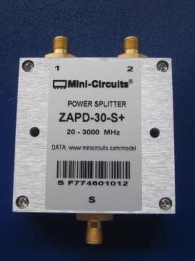 ZAPD-30-S+ 20-3000MHz SMA 两路 一分二功分器射频同轴功分器