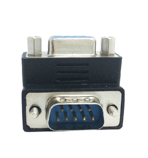 DB-031 RS232 DB 9针串口转换头 DSUB公对母90度 弯头转接头