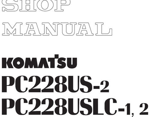PC228US-2 USLC-1,2装修手册