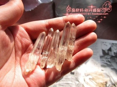 天然白水晶水晶柱原石摆件