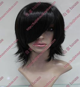 假发cosplay 叛逆的鲁路修 无头骑士异闻录 岸谷新罗 黑色短发