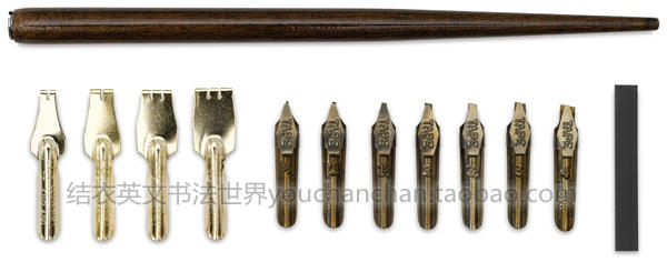 英国Manuscript英文书法意大利体 Italic & Poster套装 一笔11尖