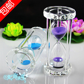 沙漏创意礼物时间，摆件3060分钟水晶沙漏计时器，生日女生家居装饰品