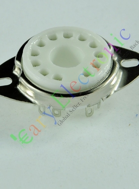 全新GZC12-1-F十二脚陶瓷电子管镀银管座适9MN8 8AC9 50CA10等