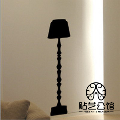 欧式风格落地灯背景装饰墙面贴纸