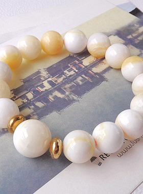 天然白色水晶手链包邮