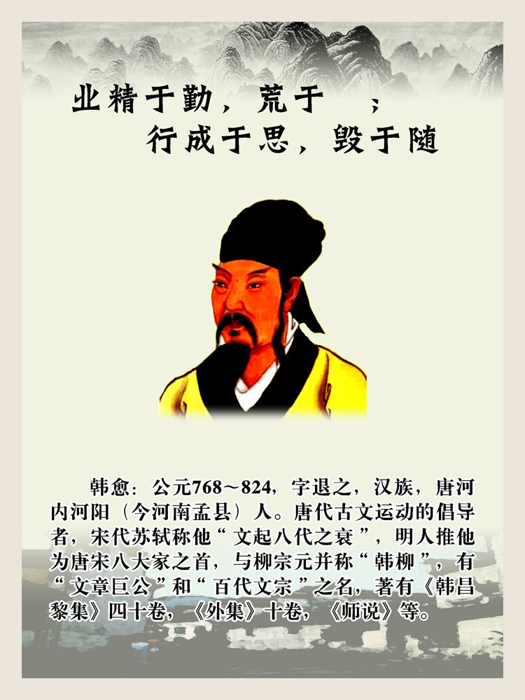 572海报印制海报展板素材573韩愈简介绍名人名言格言(1)