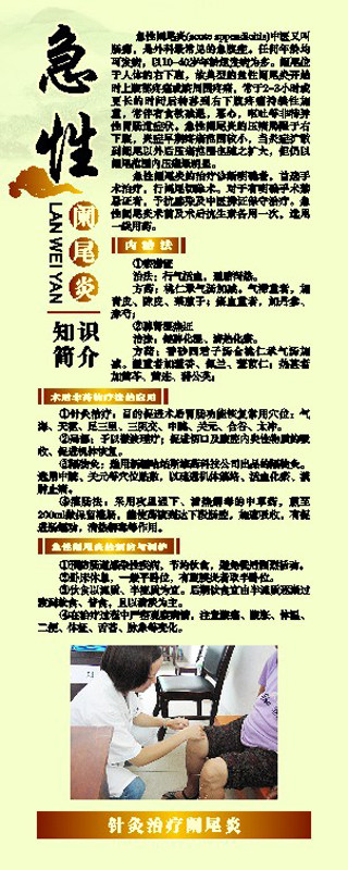 55素材医院门诊部所卫生站海报展板529急性阑尾炎海报印制