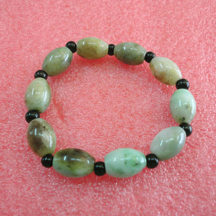 玉如意 南阳独山玉手串绿白料南阳独玉女款手链时来运转手链