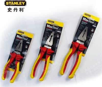 史丹利 MaxSteel 加硬绝缘钢丝钳 高压老虎钳 电工 6.5