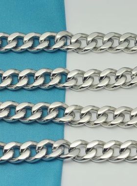 水波纹钛钢项链男款男生不锈钢