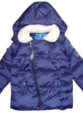 乐天BABY*SNOOPY 3-6岁儿童蓝色连帽羽绒服