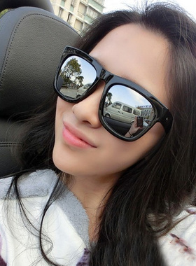 墨镜银色反光修脸型通用太阳眼镜