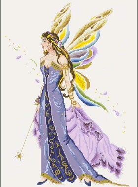 法国DMC十字绣套件绚烂的紫色仙子欧式人物系列精准印花