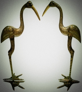 1M仙鹤 巴基斯坦铜器 动物进口手工艺术铜制摆设