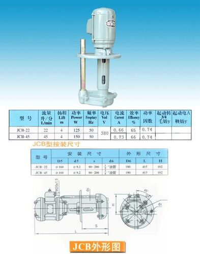 机床水泵 JCB-22水泵 三相电泵 机床抽油泵 125w 机床冷却泵