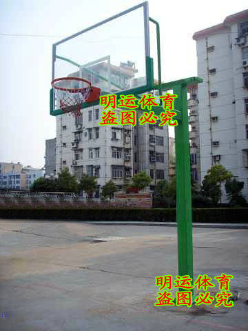 Земля похоронена баскетбольная рама стандартная баскетбольная баскетбольная баскетбольная стойка со стальным отскоком сплошной баскетбольной рам