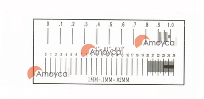 显微镜标尺公制英制梯度分划