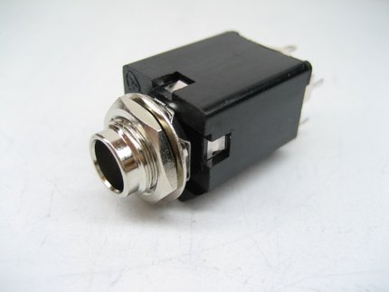 6.35立体声耳机插座DIY6.3大三芯立式直脚麦克风座卡拉OK话筒插口