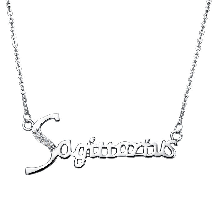 沁缘字母生日礼物银项链