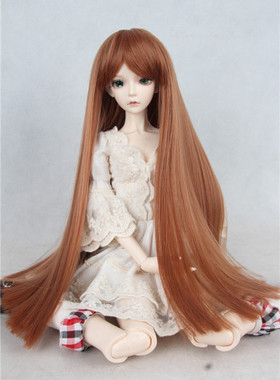 BJD SD娃娃假发 斜刘海长直发 日常假发 1/3 1/4 1/6 现货 多色选