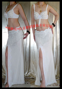 茉莉芬芳 白57肚皮舞演出服专业量身订做 鸿舞衣