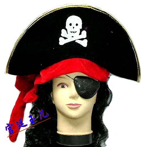 化妆舞会用品 派对海盗帽子 海盗眼罩 加勒比海盗帽+海盗眼罩道具,模玩/动漫/周边/娃圈三坑/桌游,万圣/圣诞/儿童节用服饰,淘宝优惠券,粉丝福利购,淘宝优惠卷