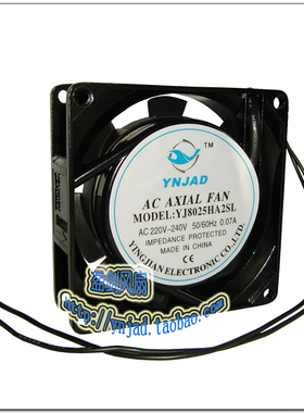正品 YNJAD/盈剑 YJ8025HA2SL 220V含油轴承 8CM散热风扇
