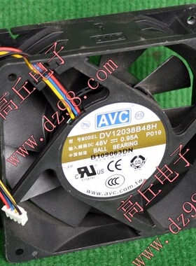 AVC DV1238B48H 48V 0.95A 滚珠轴承风扇 9风叶强力大风量